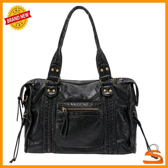 Large Hobo Crossbody Bag PU Leather Adjustable Strap Holds 14